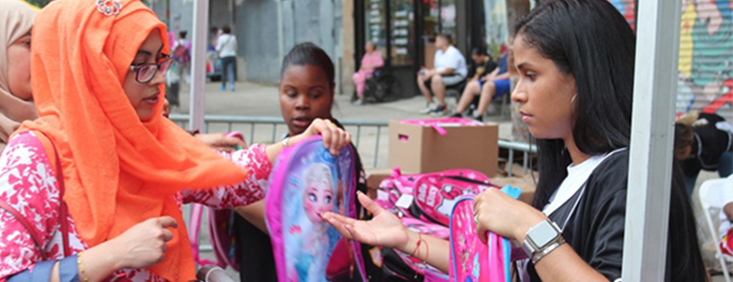 backpack and school supply give away